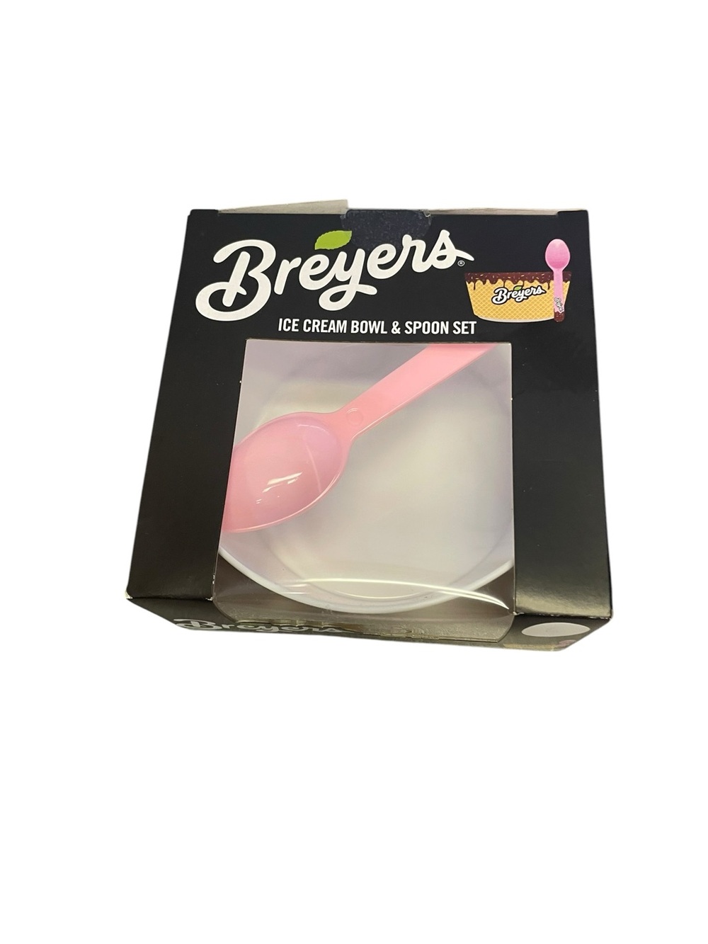 Breyer Black & White Branded Box with Green Leaf Logo